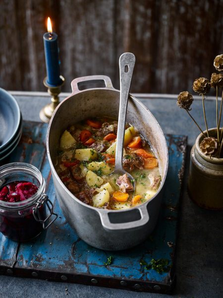 Scouse served in a steel pot