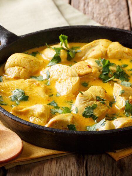 Chicken Curry served in a pan