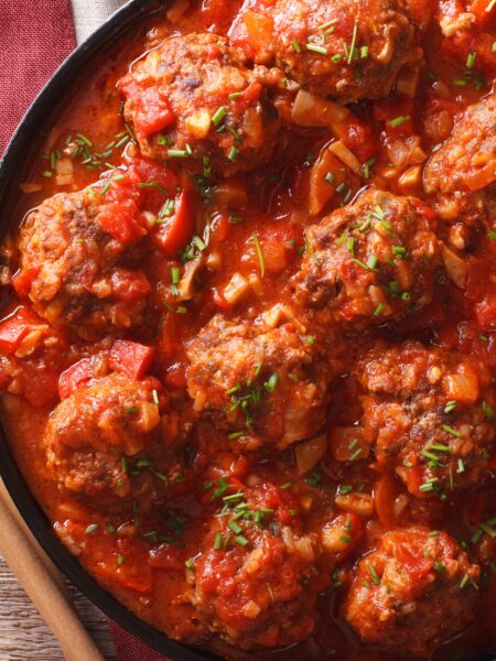 Meatballs served in a bowl