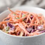 Deli Coleslaw served in a white bowl