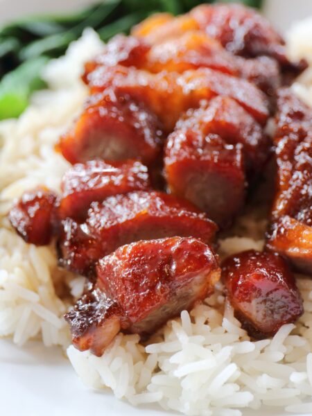 Red Cooked Pork served on top of rice